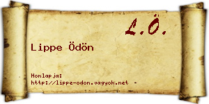 Lippe Ödön névjegykártya